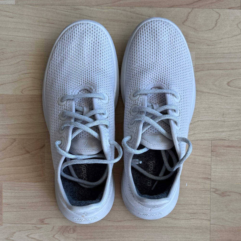 White Lace-Up Sneakers